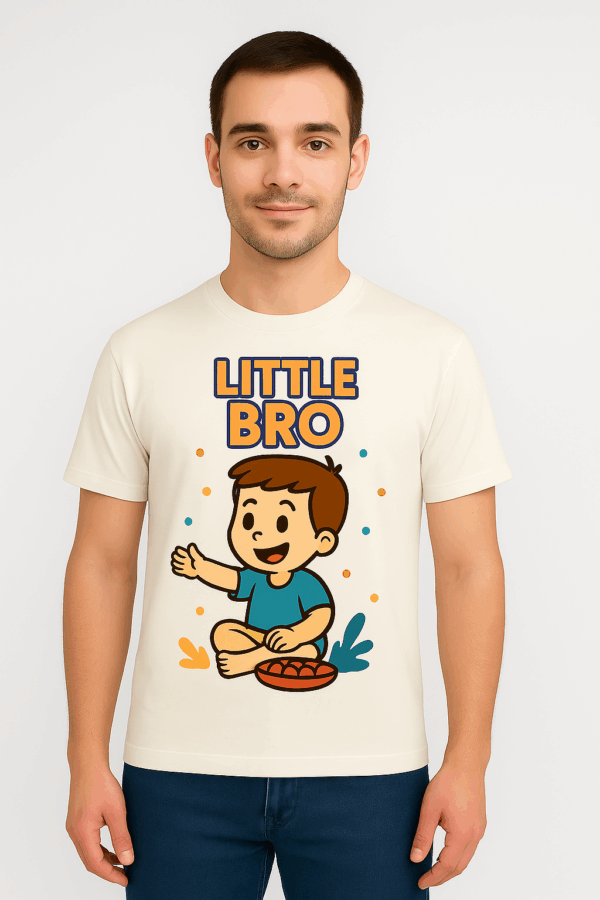 Little Bro Raksha Bandhan Special Men's Classic Crew T-Shirt - Image 2