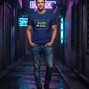 Sudo Make me Sandwich Classic Crew T-Shirt For Men - Royal Blue