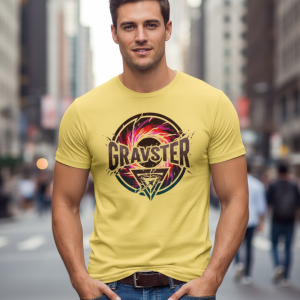 Gravster Classic Crew T-Shirt For Men's - Yellow
