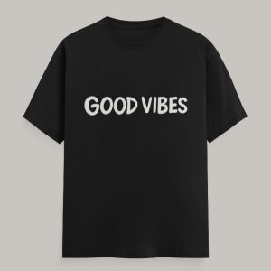 GOOD VIBES Men's Classic Crew T-Shirt - Black