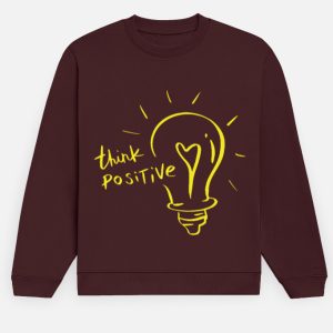 Think Positive Men's Sweatshirt - Maroon