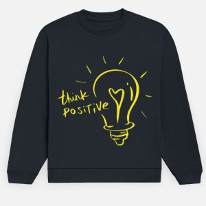 Think Positive Men's Sweatshirt - Navy Blue