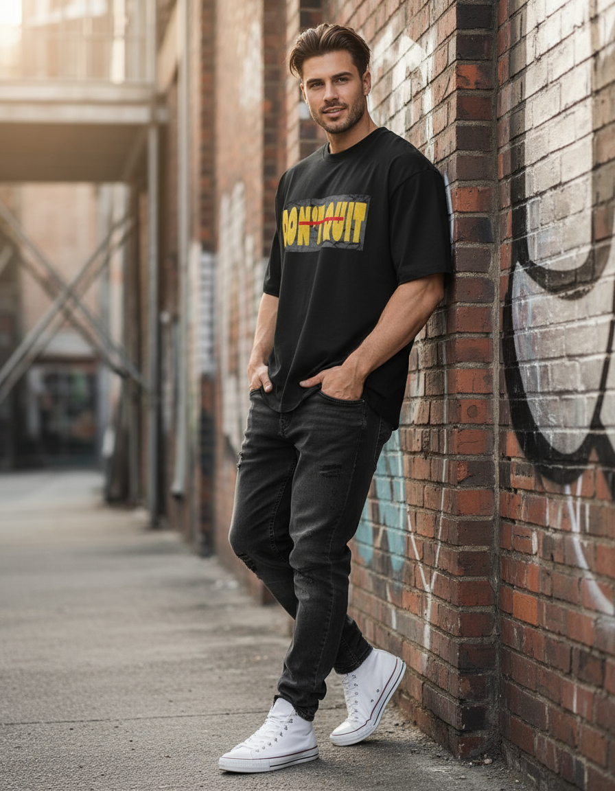 Three-quarter_view_-_oversized_black_DON'T_QUIT_tee