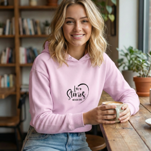 Love Stories Female Cropped Hoodie