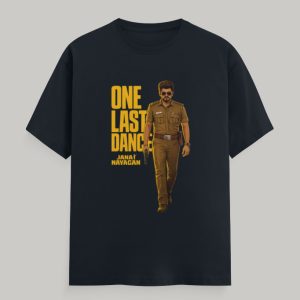 One Last Dance Jana Nayagan Men's Crew T-Shirt - Navy Blue